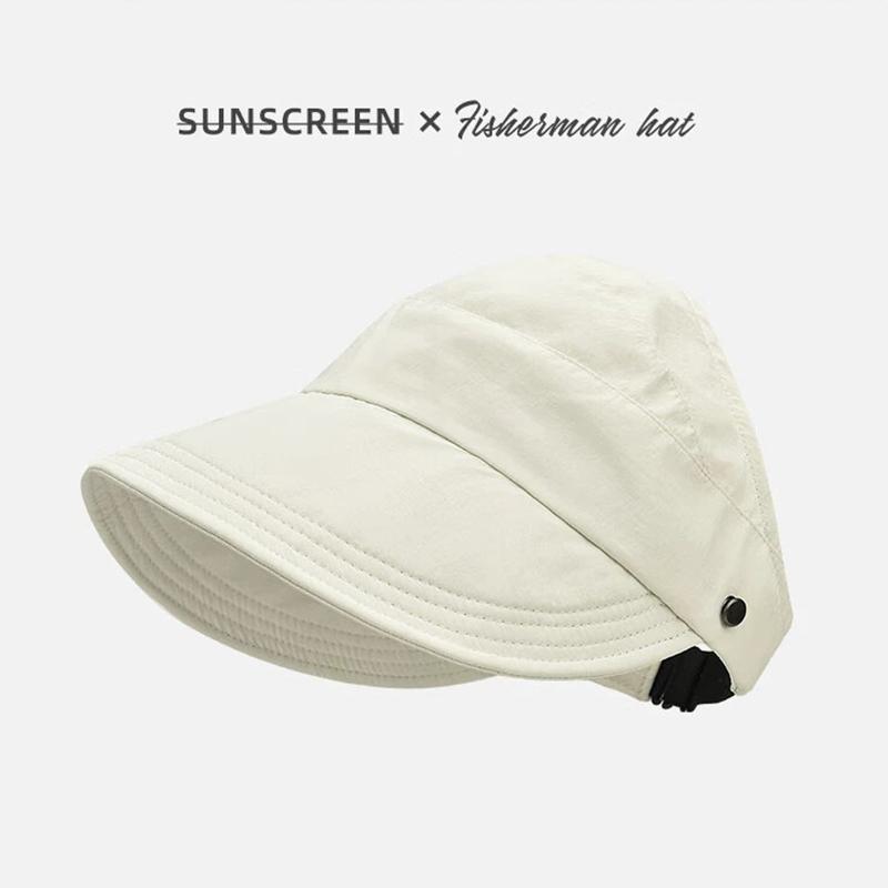 Sonnenhut im Promi-Stil, Gesichtsschutz, UV-Schutz, vielseitig und kann zu einem Pferdeschwanz gebunden werden