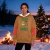 Women's Casual Fashion Plus Velvet Thickened Christmas Print Hooded Sweatshirt