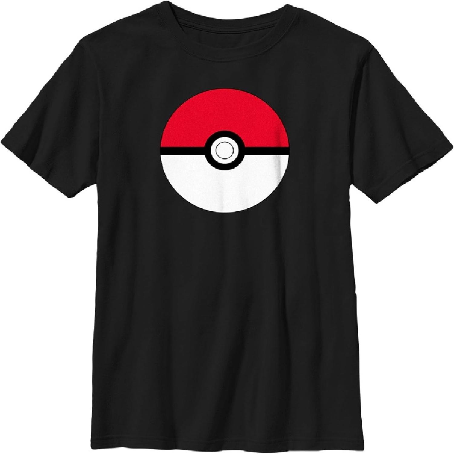 Детская футболка для мальчиков Pokemon с большим Покеболом S