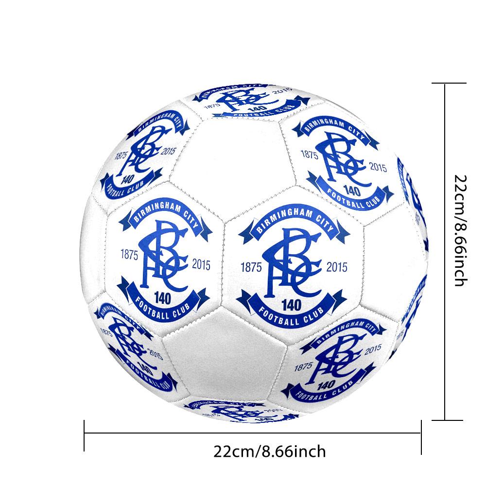 Birmingham City FC Size 5 Soccer Ball, Machine-Stitched PVC, Durable & High Bounce, All Ages Fit, Fan Merchandise, Matches & Outdoor Use.