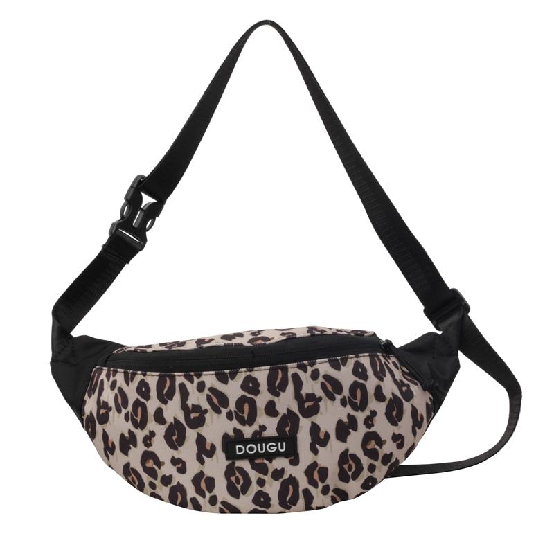 Γυναικεία τσάντα στήθους με στάμπα Leopard Τσάντα ώμου πολλαπλών λειτουργιών Τσάντα χιαστί