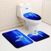 Christmas Bathroom Floor Mat Toilet Three-Piece Set