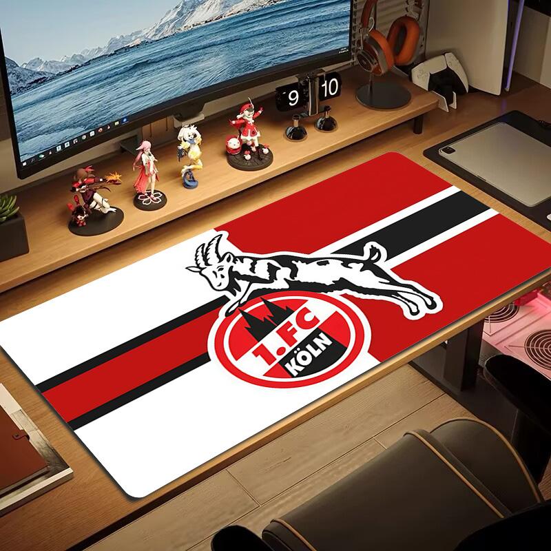 1. FC Köln Print  Cushion Non-slip Laptop Tablet Big Mousepad XXL Mat Mini PC Playmat With Lock edge