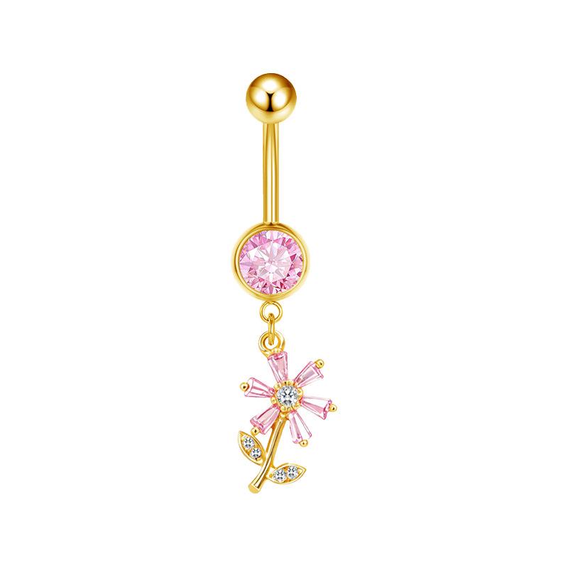 Gaibei Trendy Moon & Heart Navel Ring Jewelry