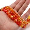 4/6/8/10/12mm Natural Orange Banded Agat Natural Stone Round Beads For Jewelry Making DIY Bracelet Necklace Earring 1strand/lot
