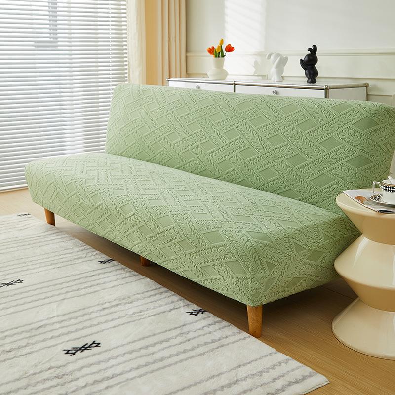Armloser Schlafsofa Stretchbezug Sofabezug ohne Armlehnen Stretch Klapp-Futonbezug Staubschutz Spandex Elastisch Abnehmbar Fundas Sofa 195-210cm