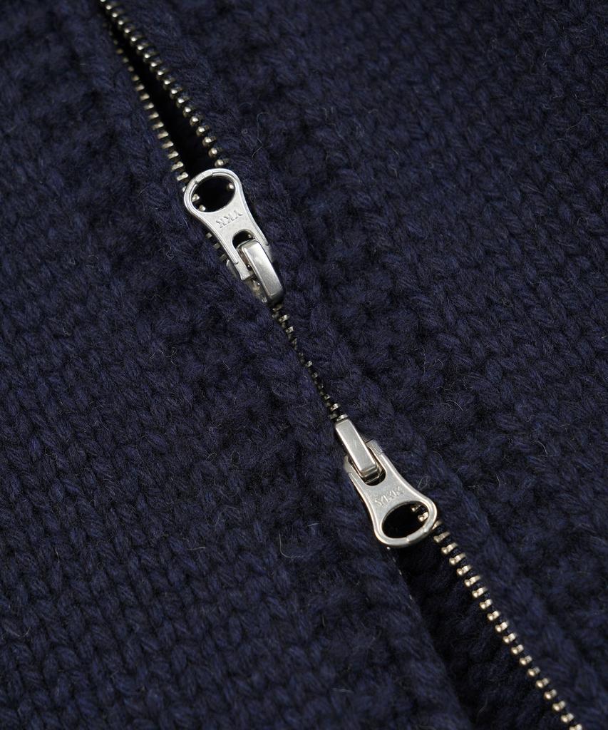 Frizmworks Wool Varsity Zip Up Cardigan _ Navy