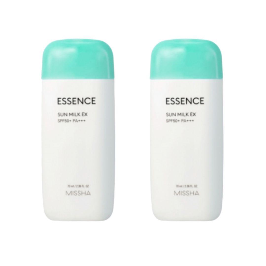 

MISSHA All Around Safe Block Essence Sun Milk EX SPF50+ PA+++ Lightweight Moisturizing Sunscreen 70ml x2