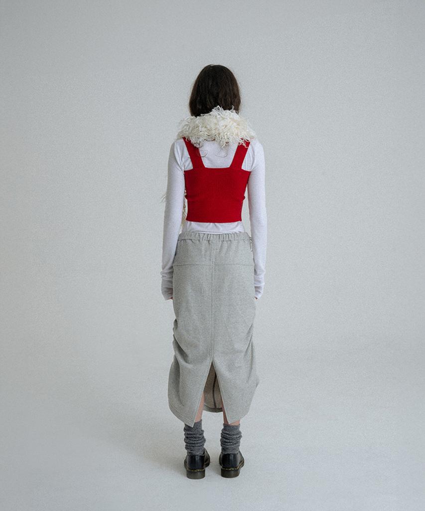 Sunday Fruits Market String Sweat Skirt Gray