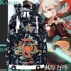 Genshin Impact Kazuha Anime School Backpack Large Capacity for Teens Students Unisex Travel Bag