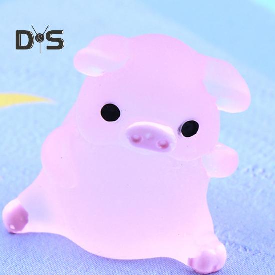 6ks Poutavé prase Socha Ornament Carving Technology Cute Glow Pig Mini Portrait Mini Fairy Garden Landscape