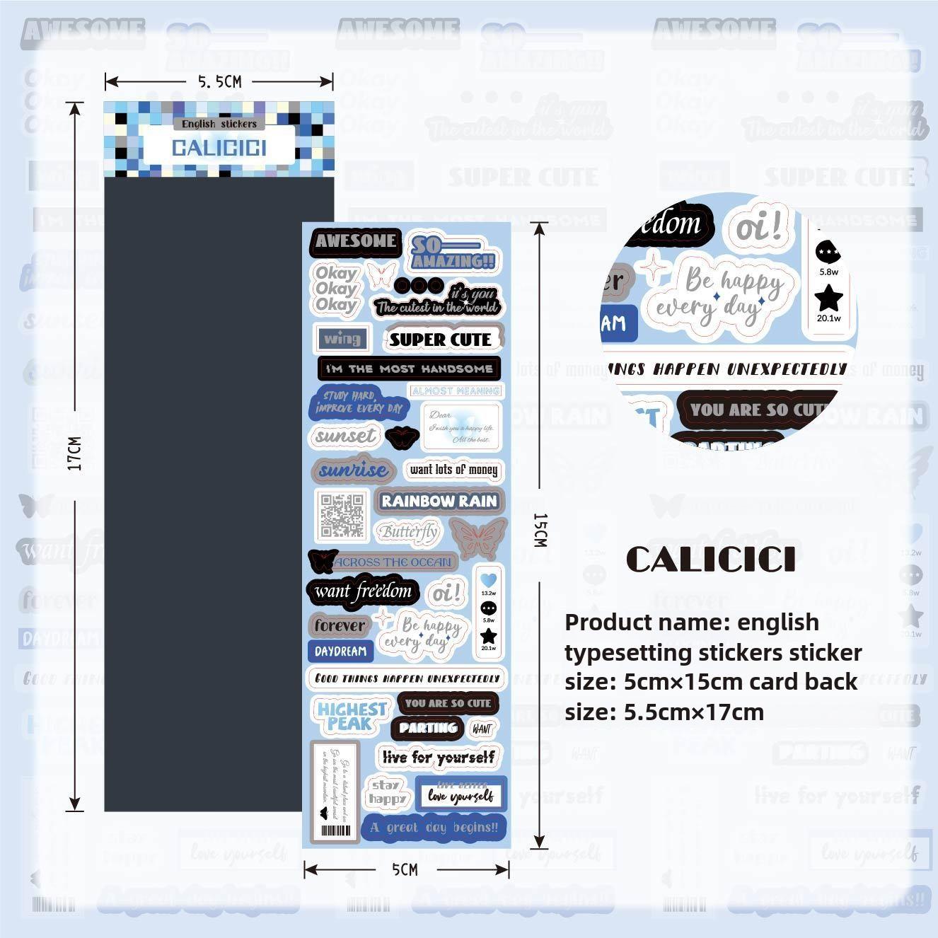 Текст Материал Серии Наклейки Ins Wind Универсальный Ручной Счет Goo Card — фото 5