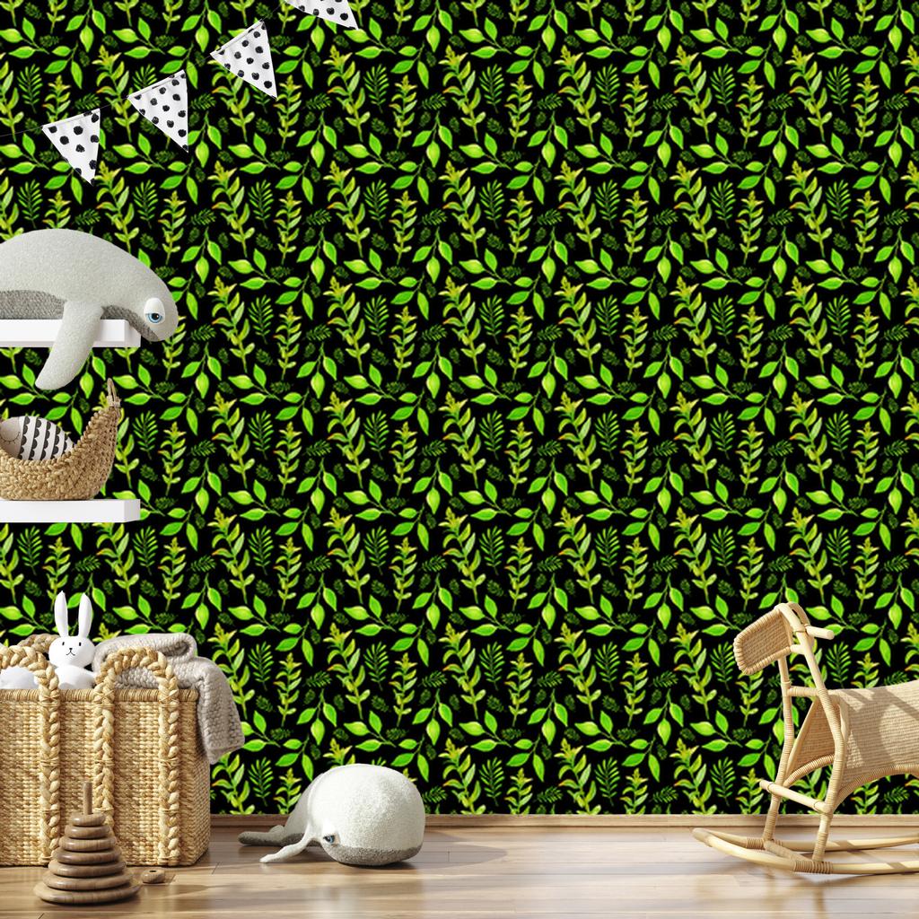Forest Leaves Wallpaper with Plants for Living Room and Bedroom 50x1000