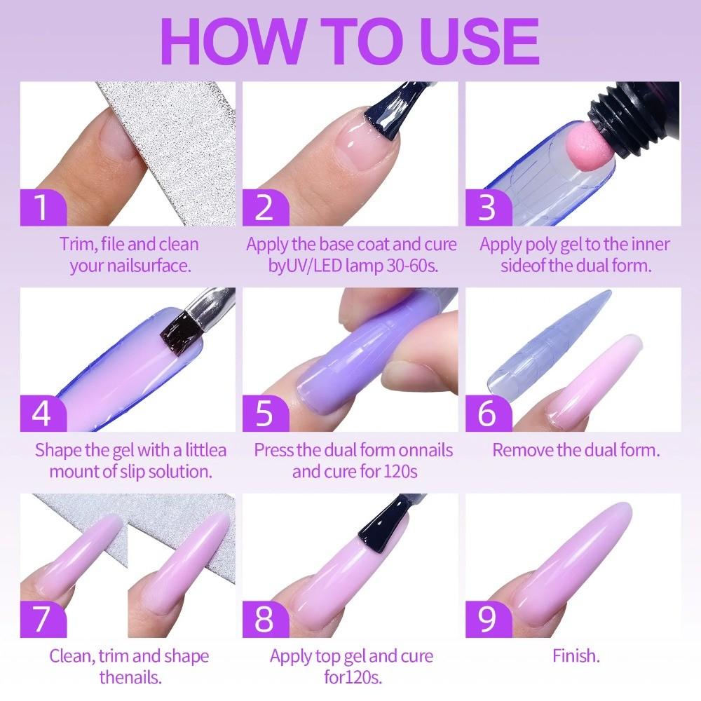 Nagel Dualformen Nagelform Verlängerungsspitzen Sets Macaron Vollabdeckung Schnellaufbau Französische Form Maniküre Werkzeuge