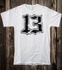 Men's T Shirt 13 Black Cotton Tattoo Design Hot Rod Motorcycle Biker White