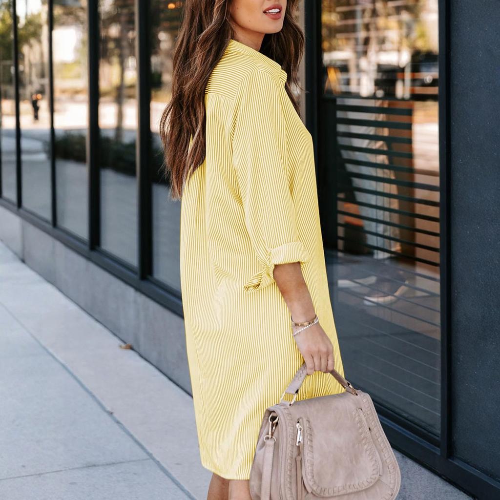 Women's Casual And Fashionable Striped Dress