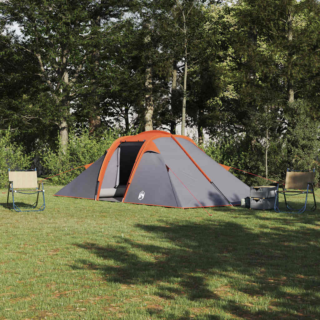 Tunnel Tent with Grey and Orange Roof 510 x 240 x 156 cm Taffeta