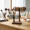 Jewelry Rack Solid Wood Jewelry Holder with Double-Layer T-Shaped Design Display Stand for Necklaces Bracelets Watches