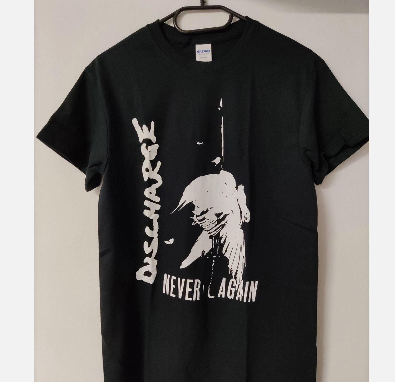 Футболка Discharge, никогда больше, хардкор-панк, д-бит, раскрыть, анти-cimex, унисекс. S