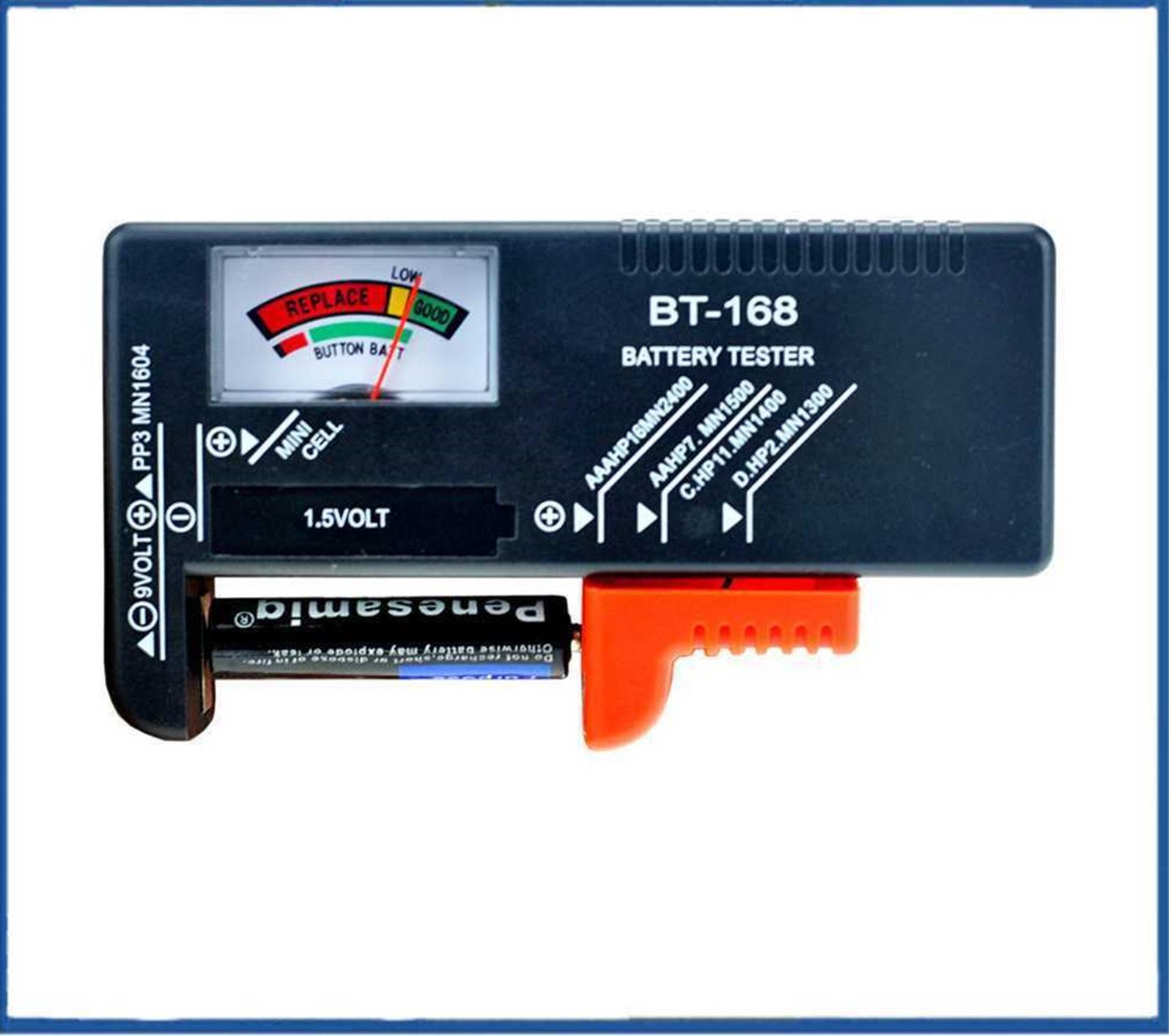 

Bt168 Battery Capacity Tester Quick Check Pointer Type Aaa 9v 1.5v Button Capacitance Diagnostic Tool BT168 #1