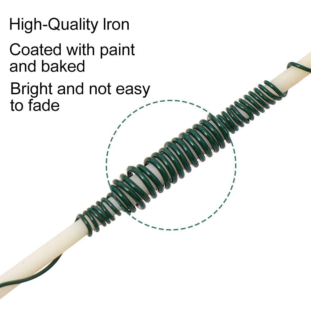 Christmas Wreaths Decoration Floral Wire Xmas Green Rope Plastic Coated Wire Paddle Wire for Crafts