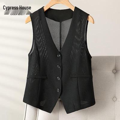 Women's V-neck Short Slim Vest
