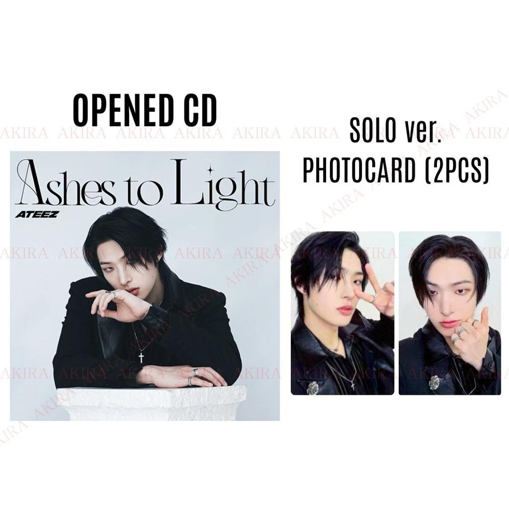 ATEEZ JAPAN 2. VOLLSTÄNDIGES ALBUM Ashes to Light SOLO-Version GEÖFFNETE CD + SOLO-Version FOTOKARTEN-SET