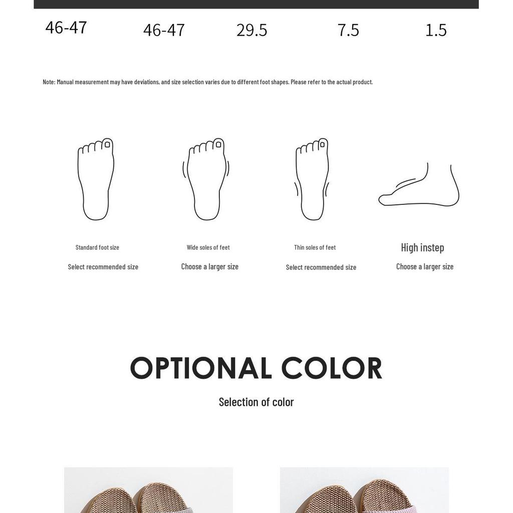 Jie Liya Linen Non-Slip Slippers - Unisex, Plus Size, Silent, Indoor/Office, All-Season