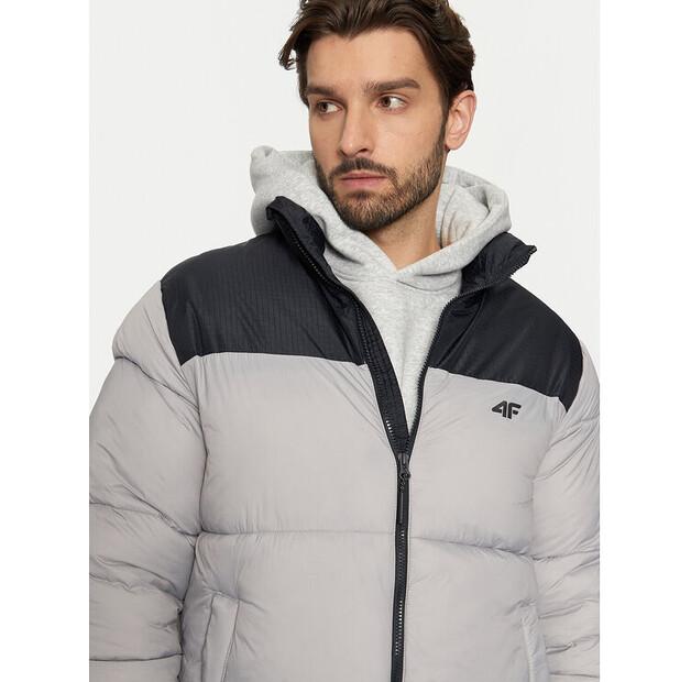 Winter Jacket 4F 4FWAW24TDJAM485, Grey, Standard Fit