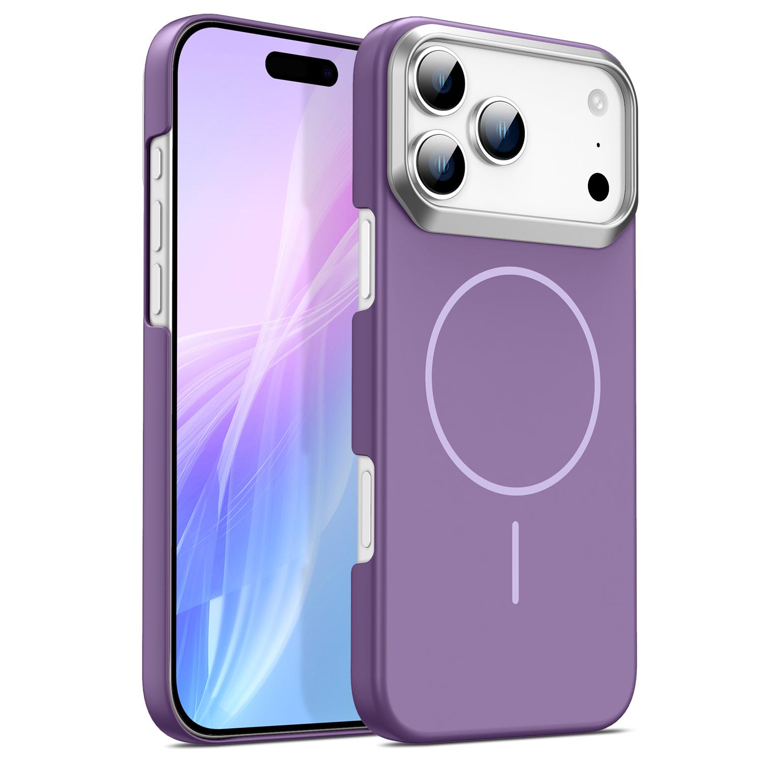 

Матовый Оранжевый PC Магнитный Чехол для Magsafe IPhone 17 Pro16 15 14 13 12 11 Plus Pro Max Магнитная Ударопрочная Крышка For iphone 17 Pro темно-фиолетового