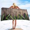 Retro Gealtertes Scheunenholz Strandtuch Sandfrei Bauernhaus Strandtuch Badetuch Leichte Poolhandtücher für Erwachsene Frauen Männer