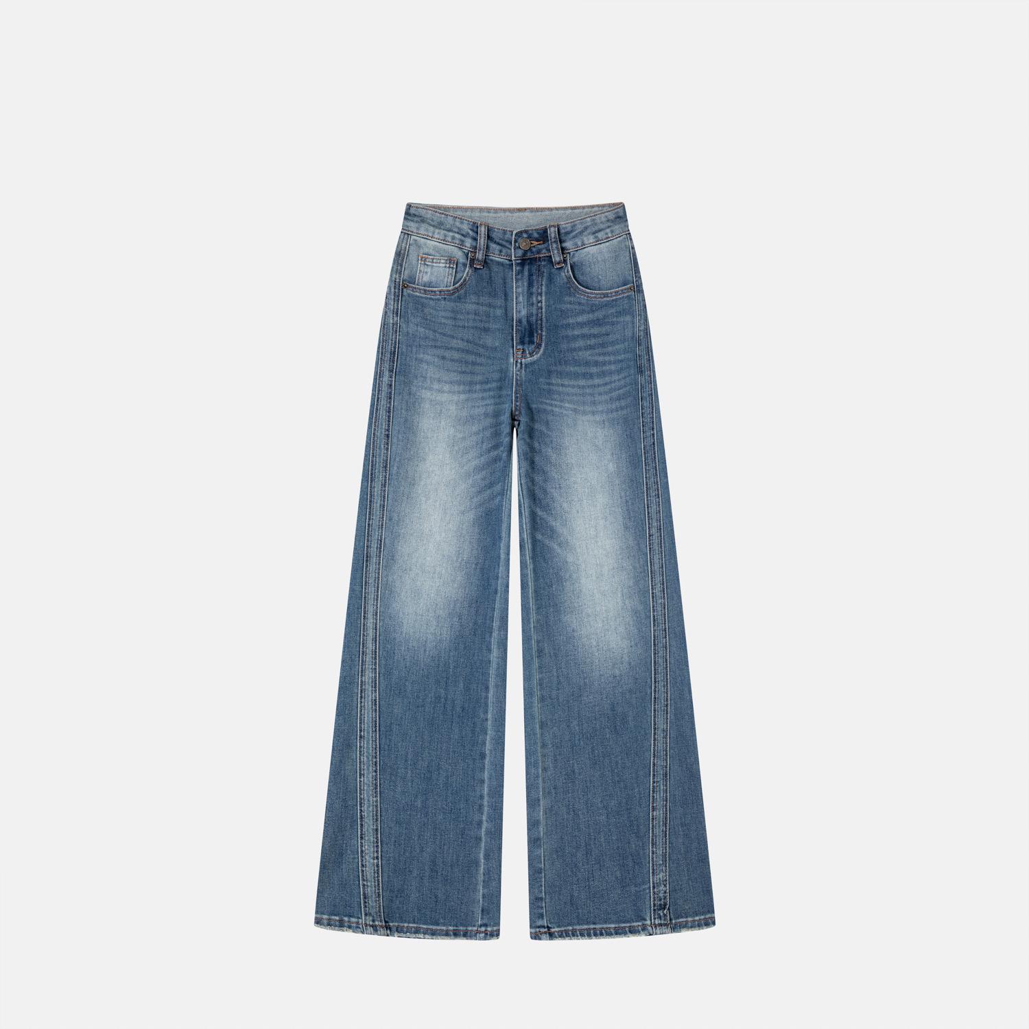 

Spring 2026 Women s High-Waisted Wide-Leg Slimming Jeans L [55-60 kg]