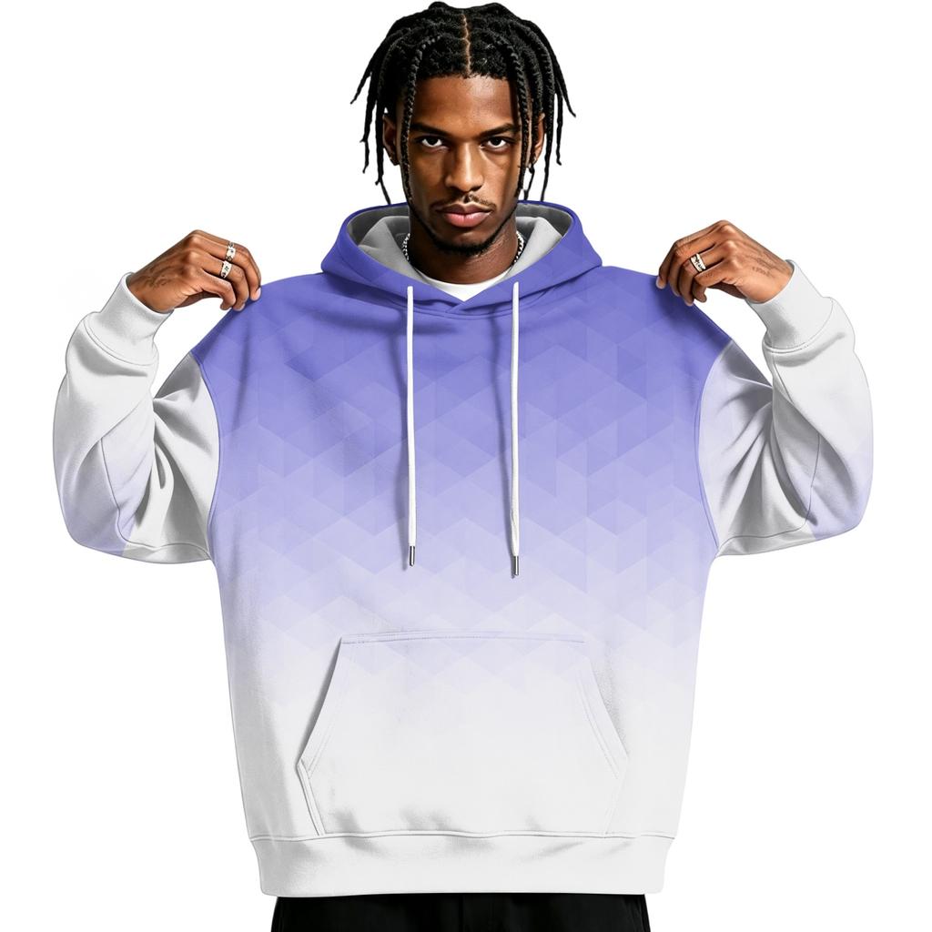 Felpa con cappuccio trendy da uomo a manica lunga per abbigliamento casual quotidiano