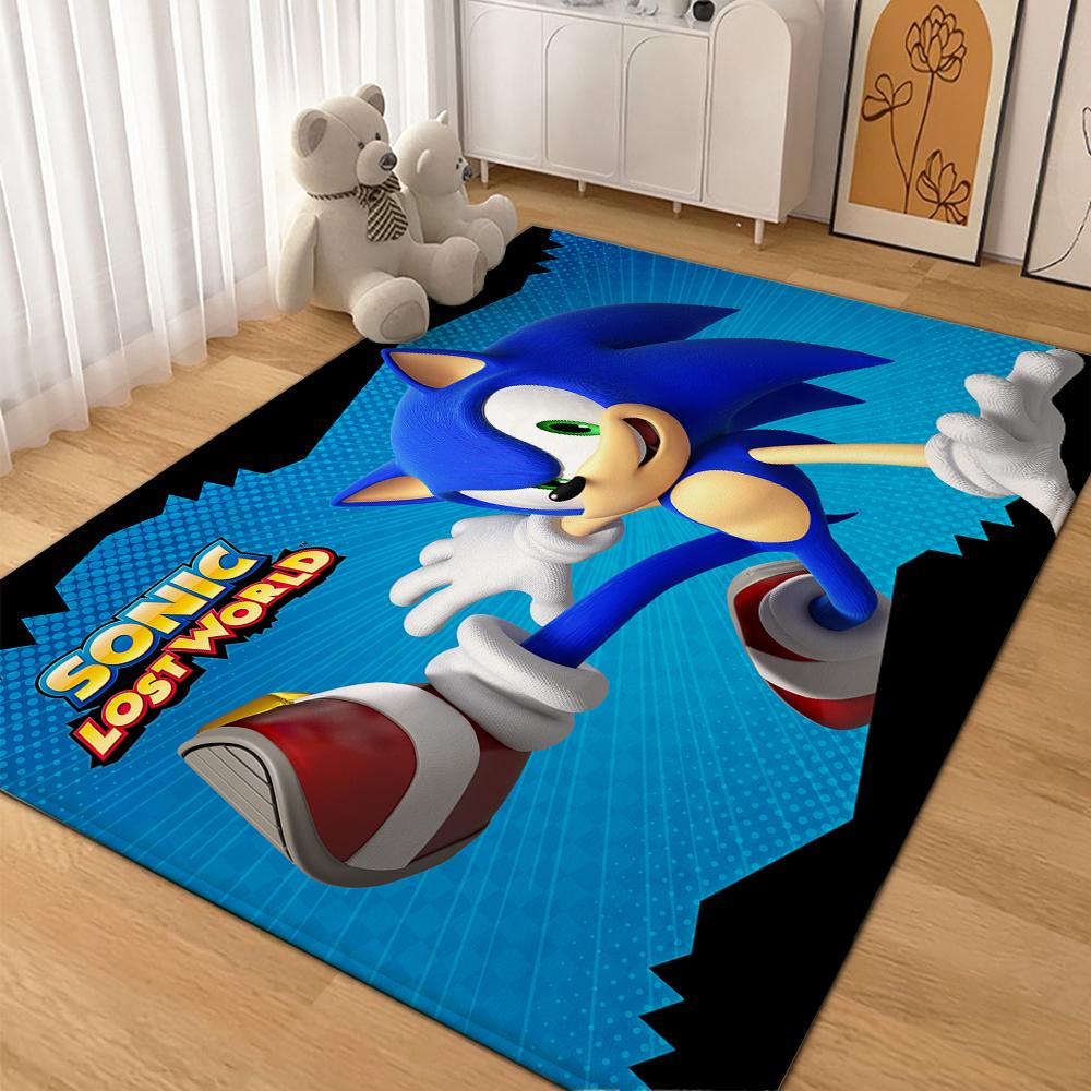 Sonic Hedgehog Carpet Bath Mat Fluffy Rug Soft Foot Mat Under Desk Mat Living Room Rug Pet Friendly