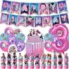 Kpop Demon Birth Date Celebration Decoration Hunter Group Birth Date Celebration Supplies Huntrix Kpop Anime Cake Topper Balloons Hanging Flag