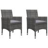 Ensemble jardin - MAISON EXCLUSIVE - Ensemble 5 pcs - Gris - Table acacia massif - Chaises résine tressée