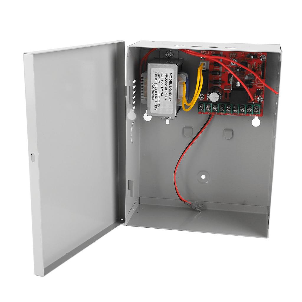 Access Control Power Controller 12V 3A 220V Metal Door Access Power Supply Box for Building Intercom