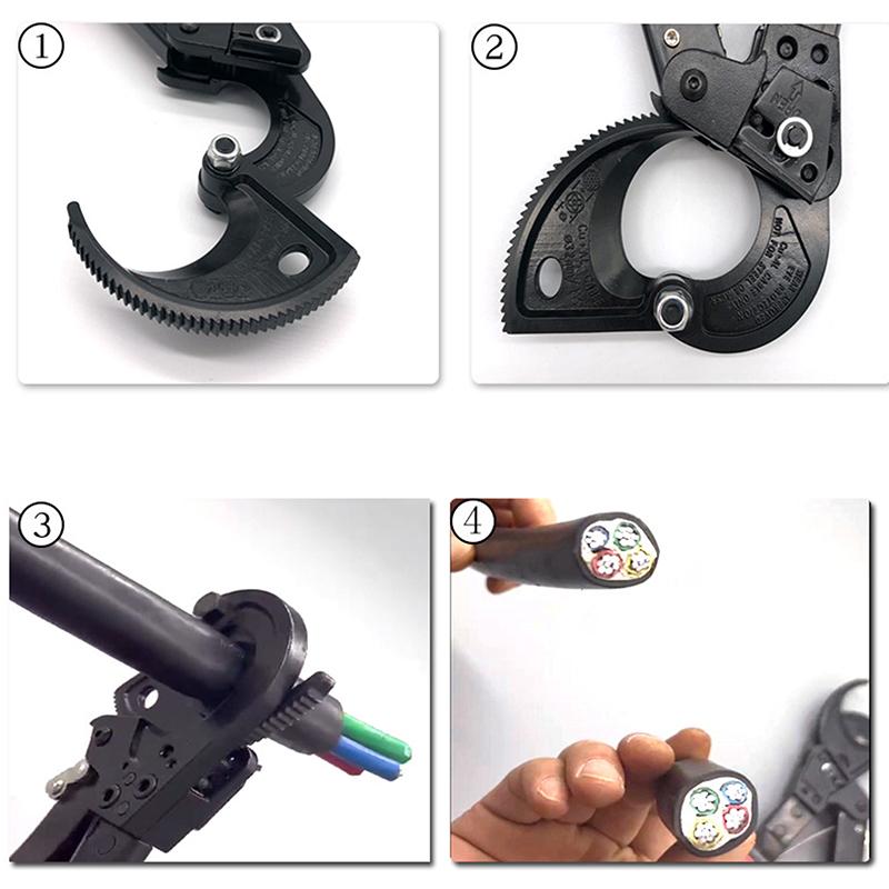 1Pc Hs-325A Cable Cutters Ratcheting Cable Cutters Heavy Duty For Electricians Cutting Aluminum Copper Soft Wire