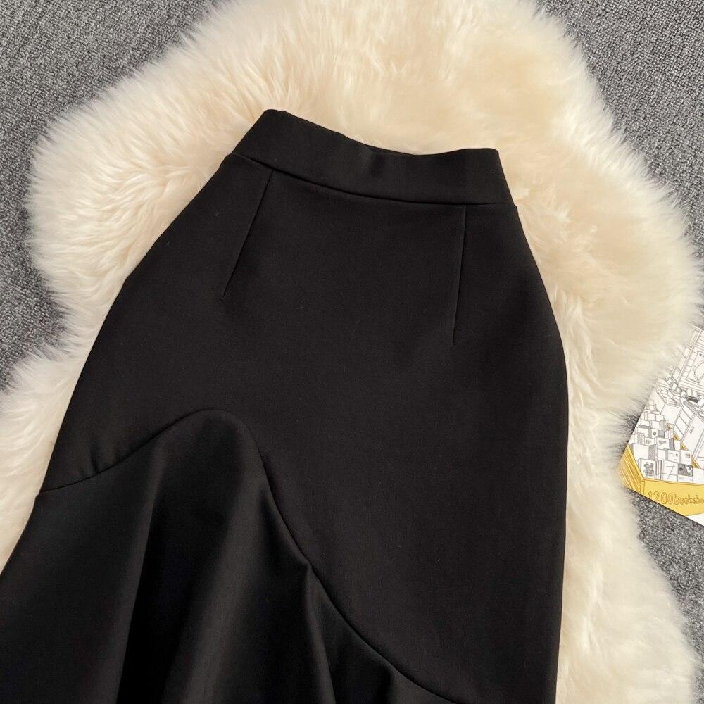 Cheap RUGOD High Waist Slim A-shaped Fishtail Skirt for Women 2022 ...