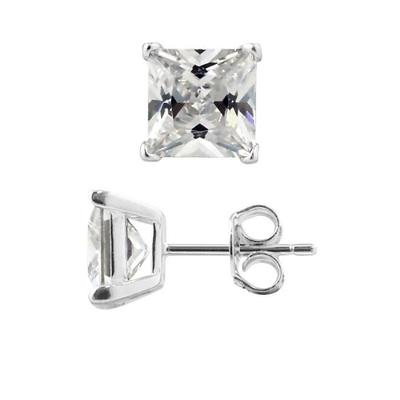 LOVA LOLA VAN DER KEEN - Solitaire Earrings - Prestige Jewelry - Synthetic Diamond - Sterling Silver 925 Thousandths - Bi