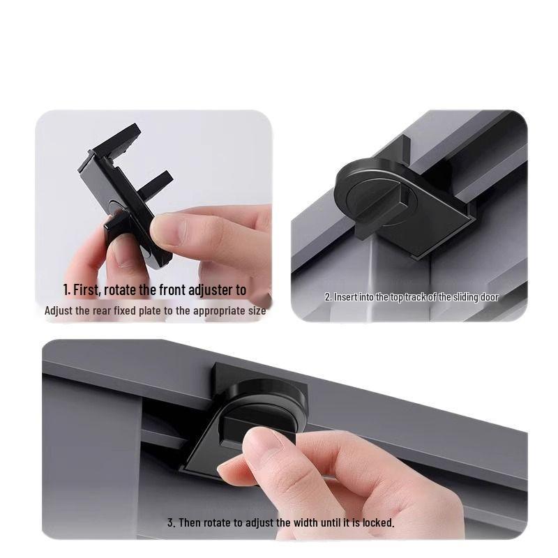Screen and Sliding Door Restrictor Lock: No-Punch Window and Door Stopper