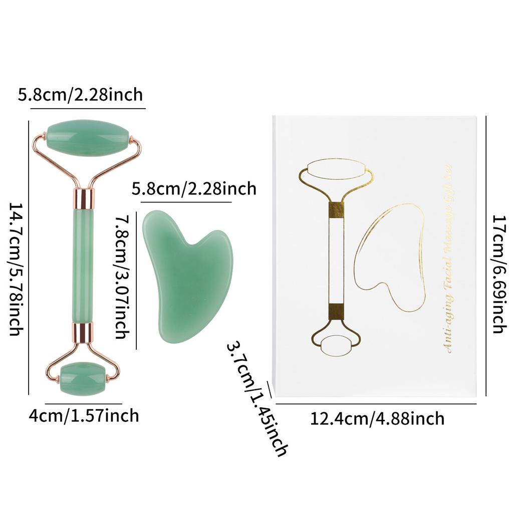 Natural Jade Roller Face Gua Sha Natural Stone Body Neck Massager Acupoint Eye Care Spa Massage Tools Massage Visage Lifting