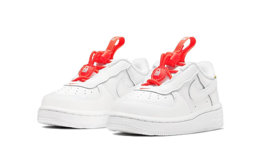 Nike Air Force 1 Toggle Low top Skateboard-Schuhe Weiß Rot Gelb Kleinkind und Kleinkind CU5289-102