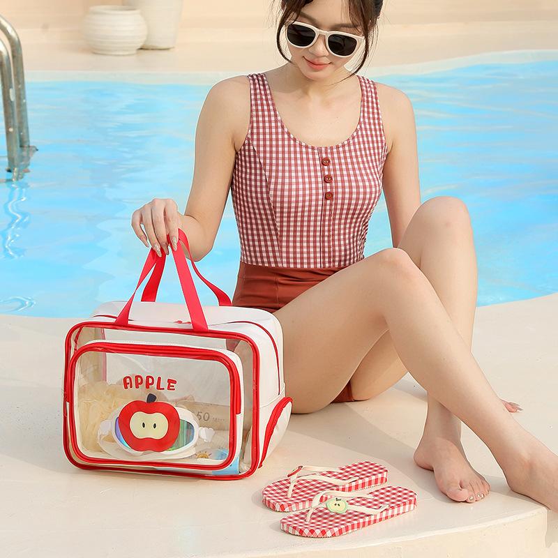New Transparent Waterproof Travel Toiletry Bag Portable Dry Wet Separation Organizer for Toiletries Cosmetics