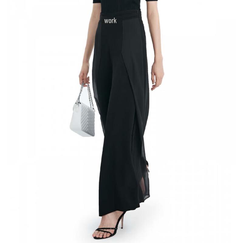 

ELLASSAY Women s Tri-Acetate Wide-Leg Pants M