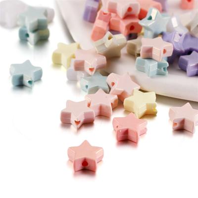 50/100Pcs 11mm Star Shape Bead Acrylic Spacer Loose Beads for DIY Bracelet Necklace Jewelry Making Findings Accessories