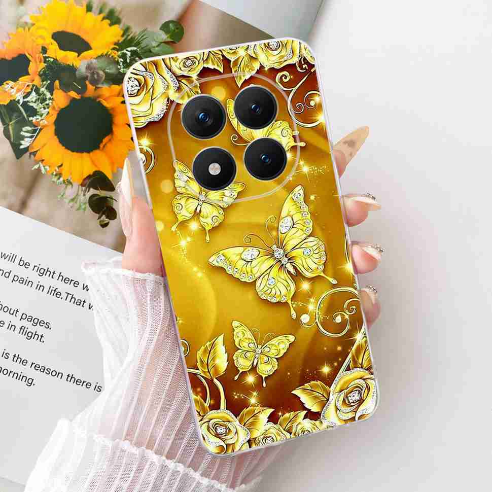 Für Xiaomi Redmi Note 15 Pro Plus ProPlus 5G Hülle Blume Cartoon Hülle Weiche Silikonhülle Für Redmi Note 15 Pro+ Hülle