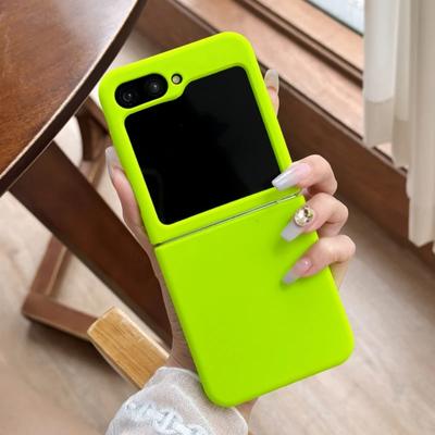 Für Samsung Z Flip 6 Fluoreszierende Farbe Flüssigsilikonhülle Für Z Flip 5 6 Stoßfester matter Stoßfänger Für Galaxy ZFlip6 Candy Cover
