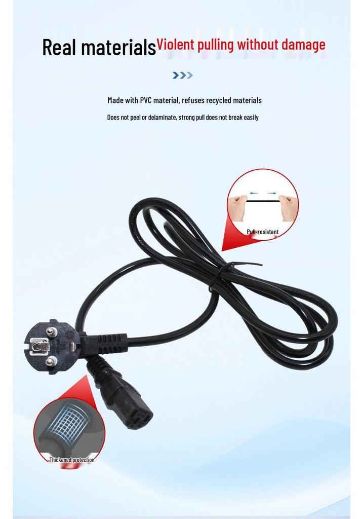 CE Certified Plug Cord: 3-Core 0.75/1.5 Sq Pin IEC C13 Connector, European Standard