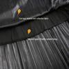 Autumn/Winter 2019 Korean High-Waist Slim Pleated A-Line Skirt with Reflective Metal Details
